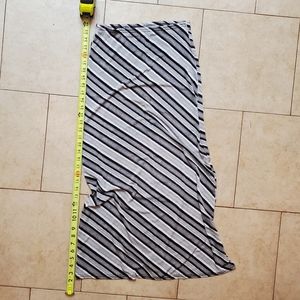 Long stretchy striped skirt
